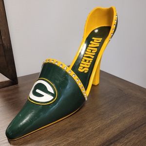 Green Bay Packers Shoe Wine Bottle Holder